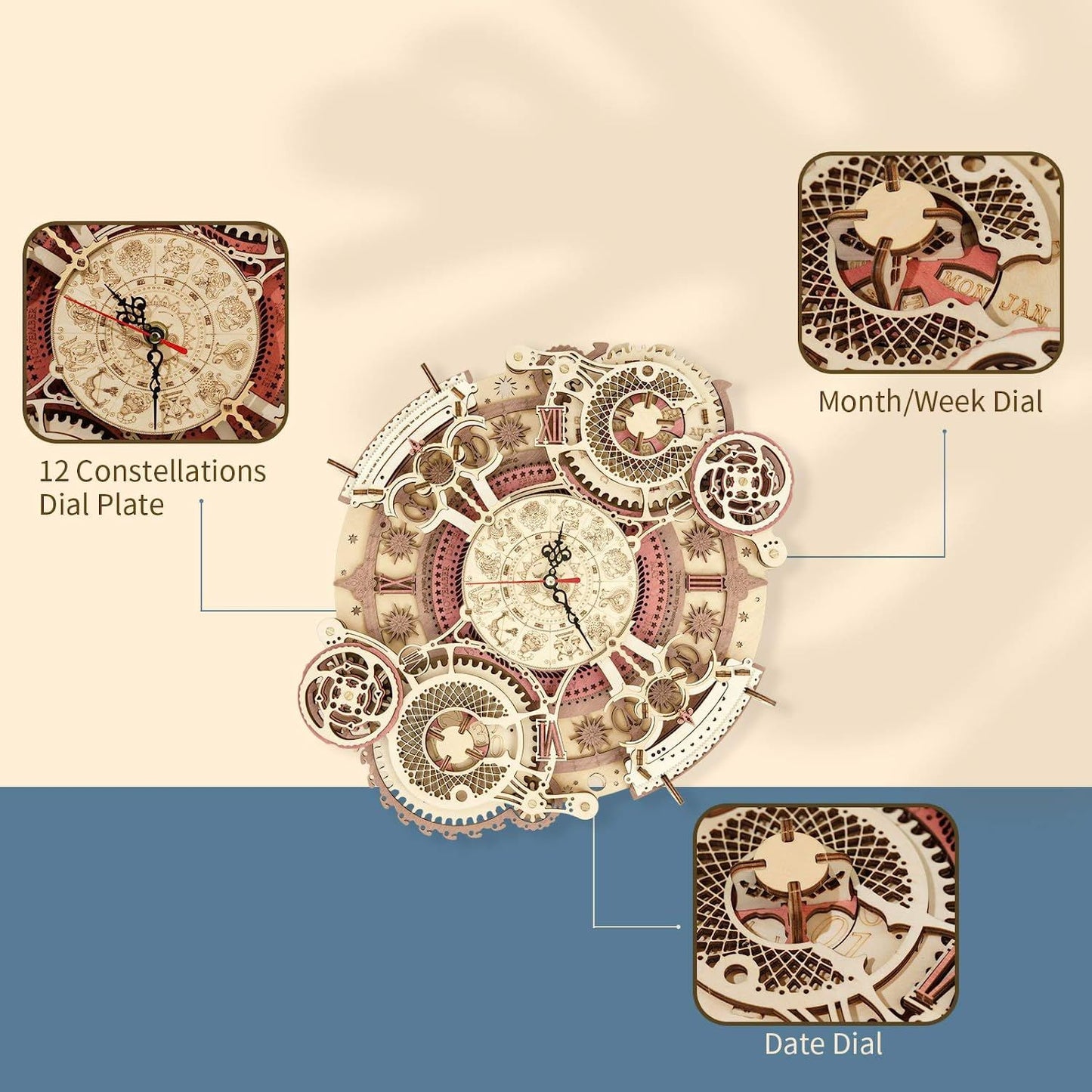 Time Art Zodiac Wall Clock