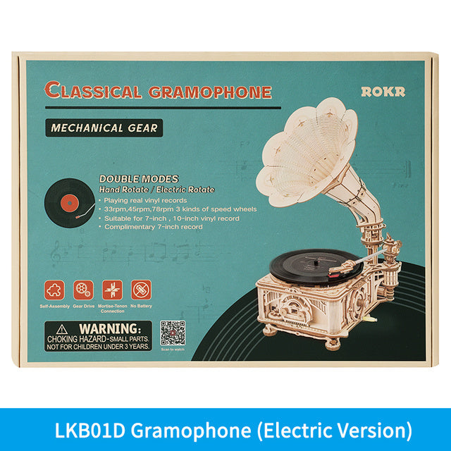 DIY Hand Crank Classic Gramophone