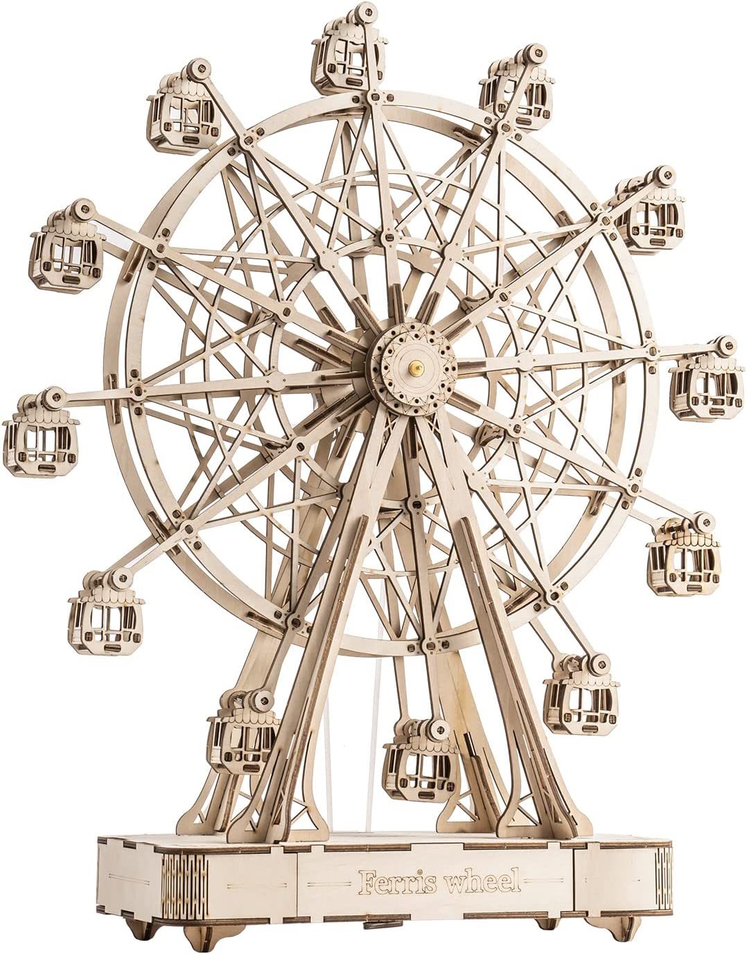 DIY Wooden Rotatable Ferris Wheel Model