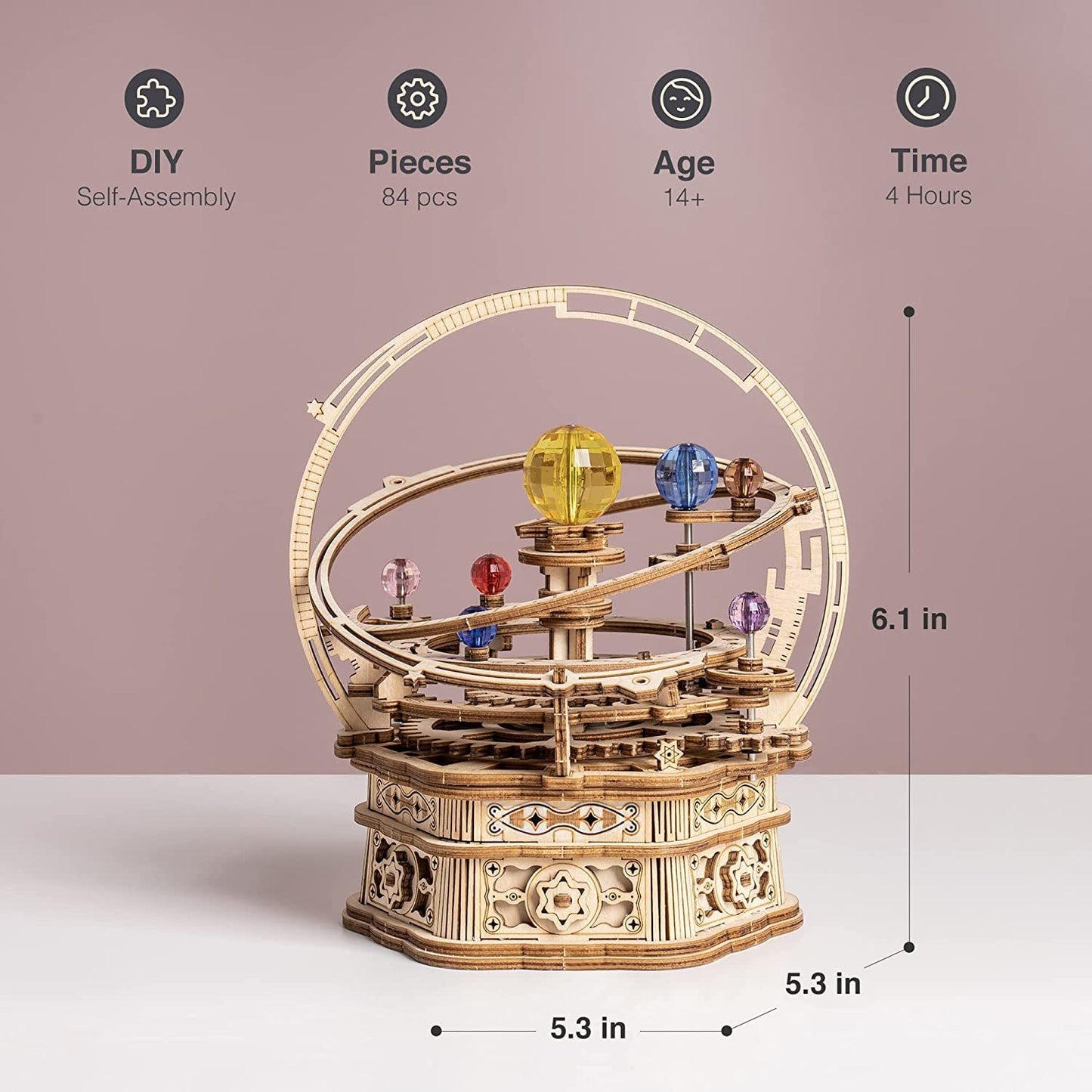 Rotating Starry Night Mechanical Music Box